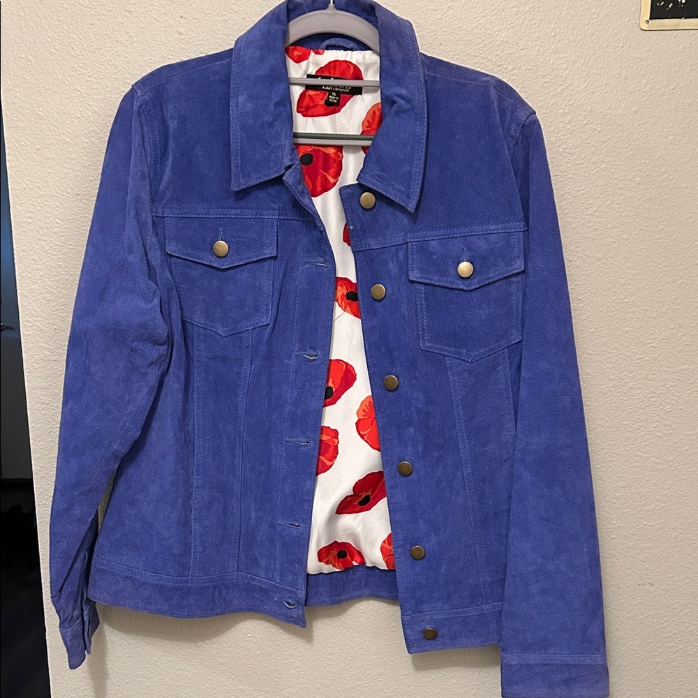 twiggy LONDON Blue Suede Women's Jacket